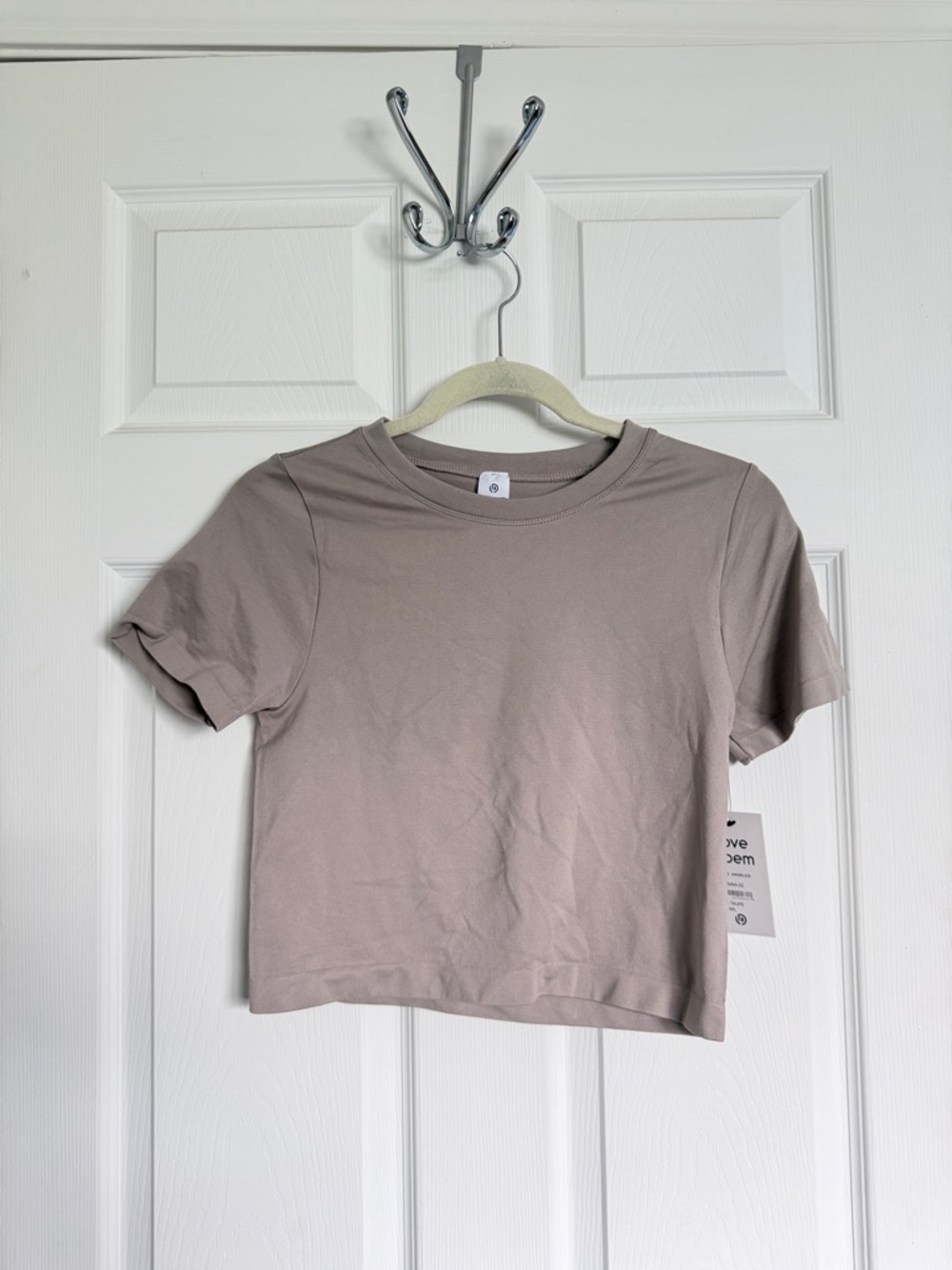 Love Poem Nina Cropped Tee in Taupe